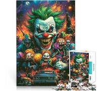 Puzzles 1000 pièces pour Adultes Horde de Clowns maléfiques Jouet éducatif intellectuel décompressant décoration Murale 75x50cm