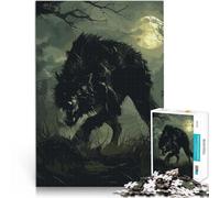 Puzzles 1000 pièces pour Adultes Horreur du Loup Défi Difficile pour soulager Le Stress Offrir en Cadeau à Toute la Famille 38x26cm