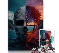 Puzzles 1000 pièces pour Adultes Humains vs Nature Jeu Stimulant idéal comme Cadeau pour Toute la Famille 38x26cm