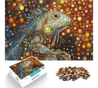 Puzzles 1000 pièces pour Adultes Iguane dans l'art de la mosaïque Analyse et logique Convient pour la décoration de Bureau 75x50cm
