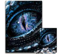 Puzzles 1000 pièces pour Adultes Œil de Dragon Bleu Cadeau pour Hommes et Femmes pour Tous Les Jours et Occasions spéciales 1000 pièces (75 x 50 cm)