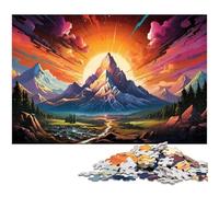 Puzzles 1000 pièces pour Adultes Illustration colorée des Montagnes de la Sierra Nevada Puzzle Difficile Une œuvre d'art pour Les Adolescents de 14 Ans et Plus 1000 pièces (75 x 50 cm)