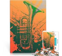 Puzzles 1000 pièces pour Adultes Illustration d'instrument de Jazz Apprentissage éducatif Décoration d'intérieur 52x38cm