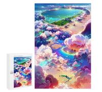 Puzzles 1000 pièces pour adultes Islande dans le ciel -3 jouets puzzle décoration murale, mais drôle et humoristique, cadeaux d'anniversaire uniques 1000 pièces