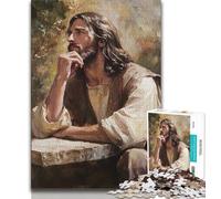 Puzzles 1000 pièces pour Adultes Jésus, Aidez Le Cerveau à exercer des Jouets addictifs pour cultiver la Patience Collection d'artistes, Beaux-Arts (75x50cm)