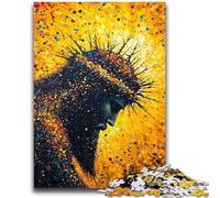 Puzzles 1000 pièces pour Adultes, Jésus doré, idéal comme Cadeau pour Toute la Famille Convient aux Personnes de 14 Ans et Plus (26x38cm)