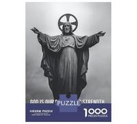 Puzzles 1000 Pièces pour Adultes Jesus Our Savior Puzzle À Monter Soi-même, Un Jeu Amusant Et Humoristique, Idéal comme Cadeau pour Toute La Famille 52x38cm/1000pcs