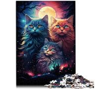 Puzzles 1000 pièces pour Adultes Jeu de Chat mystère Jouets 14,96 po x 20,47 po Cadeau d'anniversaire, Cadeaux, Art Mural Convient aux Adolescents de 14 Ans et Plus