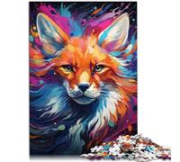 Puzzles 1000 pièces pour Adultes Jeu de Lynx coloré 26 x 38 cm Collection d'artistes Beaux-Arts pour Adolescents à partir de 14 Ans