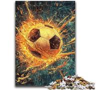 Puzzles 1000 pièces pour Adultes, Jeu éducatif Familial Space Football avec pièces entièrement emboîtables de Formes aléatoires 50x75cm