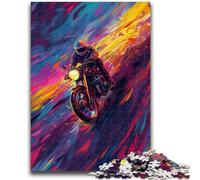 Puzzles 1000 pièces pour Adultes, Jeux de Course de Moto Cool, Jeu Stimulant, idéal comme Cadeau pour Toute la Famille, 50x75cm