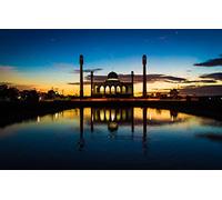 Puzzles 1000 pièces pour Adultes, Jeux éducatifs, décoration d'intérieur, Cadeaux pour Hommes, Art pour Enfants, Paysage Naturel, Coucher de Soleil, Ville, Fontaine, mosquée 38 x 52 cm
