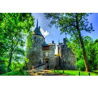 Puzzles 1000 pièces pour Adultes, Jeux éducatifs, Paysage Naturel, Pont, château, Piste, Angleterre, sud du Pays de Galles, 26 x 38 cm