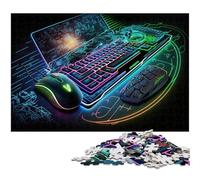 Puzzles 1000 pièces pour Adultes, Jeux rétro néon, Casse-tête pour Adolescents, pour Les fêtes, 50x75cm / 19,68x29,52 Pouces