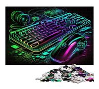 Puzzles 1000 pièces pour Adultes, Jeux rétro néon, Casse-tête pour Adolescents, pour Les fêtes, 50x75cm / 19,68x29,52 Pouces