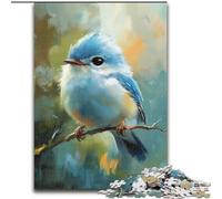Puzzles 1000 pièces pour Adultes, Joli Petit Oiseau Bleu, Jeux, Jouets, Cadeaux d'anniversaire Uniques pour Les Enfants de 14 Ans et Plus (Taille 50x75cm)