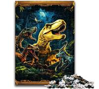 Puzzles 1000 pièces pour Adultes, Jouets éducatifs et éducatifs sur Le thème des Dinosaures, Jeux familiaux, pour renforcer l'amour Entre Couples, 26x38cm