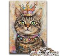 Puzzles 1000 pièces pour Adultes Joyeux Anniversaire Chat Difficile à compléter mais Amusant et Humoristique avec Affiche Assortie et Feuille de Questions-réponses 26x38cm