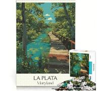 Puzzles 1000 pièces pour Adultes Kentucky Travel Posters | Activités familiales Chaque pièce est unique Cadeau d'anniversaire cadeau de voyage. 38x26cm