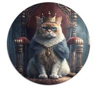 Puzzles 1000 pièces pour Adultes, King Cat, décoration d'intérieur colorée et Jeu Familial interactif, (67,5 x 67,5 cm)