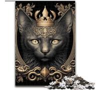 Puzzles 1000 pièces pour Adultes King Cat Golden Art Déco Puzzles pour Adultes 1000 pièces Un pour Noël ou Les Anniversaires Taille 50X75CM