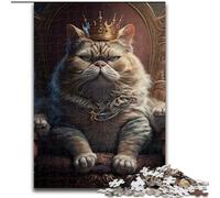 Puzzles 1000 pièces pour Adultes King Cat Puzzles en Bois Taille 50x75cm Parfait pour s'amuser en Famille, Jeux de société, Cadeaux de fête d'anniversaire