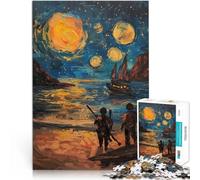 Puzzles 1000 pièces pour Adultes La Nuit étoilée de Van Gogh pour Le Jeu éducatif Challenge Toy Une œuvre d'art 38x26cm