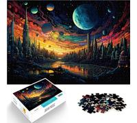 Puzzles 1000 pièces pour Adultes La Ville du Futur sur la planète Jeux Amusants 26x38cm Jeu Stimulant et Jeu Familial pour Les Adolescents de 14 Ans et Plus