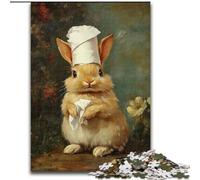 Puzzles 1000 pièces pour Adultes Lapin Jouant avec du Papier Toilette, activité familiale, décoration d'intérieur Unique et Cadeaux pour Les 14 Ans et Plus (Taille 26x38cm)