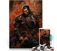 Puzzles 1000 pièces pour Adultes l'art du samouraï Entraînez Votre Cerveau et Vos Mains avec Affiche et Feuille de Questions correspondantes 52x38cm