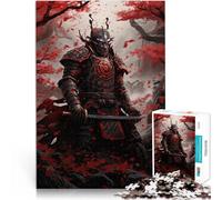 Puzzles 1000 pièces pour Adultes l'art du samouraï Fait de Bois pour Les 14 Ans et Plus Jeu éducatif pour Les familles Cadeau éducatif d'apprentissage。Taille：50x75cm/19.68x29.52pouce