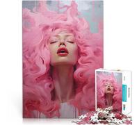 Puzzles 1000 pièces pour Adultes Le Bonheur du Bruit Rose Jouets de Divertissement Familial Décoration Parfaite 52x38cm