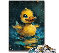 Puzzles 1000 pièces pour Adultes Le Mignon Petit Canard Jaune, Jeu éducatif Familial, est idéal comme Cadeau pour Toute la Famille 14 Ans et Plus, 50x75cm