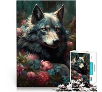 Puzzles 1000 pièces pour Adultes Le Monde Magique du Loup Séjour Anti-Stress pour Tuer Le Temps Œuvre d'art 38x26cm