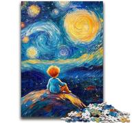 Puzzles 1000 pièces pour Adultes Le Petit Prince du Ciel Nocturne pour et à partir de 14 Ans Jeu Pratique Jeu de Noël Cadeaux 50x75cm