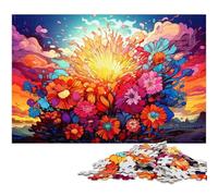 Puzzles 1000 pièces pour Adultes Le psychédélisme coloré de la Reine des prés Puzzle Difficile Une œuvre d'art pour Les Adolescents de 14 Ans et Plus 1000 pièces (38 x 26 cm)