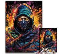 Puzzles 1000 pièces pour Adultes : Le psychédélisme coloré des tueurs de Ninjas. Puzzles en Papier : Un Casse-tête Stimulant - Jouet Relaxant pour Adolescents. 1000 pièces (38 x 26 cm).