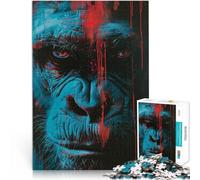 Puzzles 1000 pièces pour Adultes Le réveil des singes Jeu Familial Anti-Stress Défi Difficile Jeu de défi Unique 52x38cm