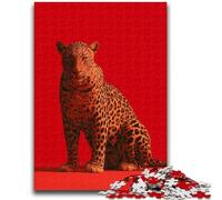 Puzzles 1000 pièces pour Adultes Léopard Jouets éducatifs d'apprentissage Jeux familiaux Renforcer l'amour Entre Couples 26x38cm