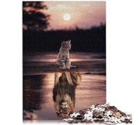 Puzzles 1000 pièces pour Adultes Les Chats sont des Lions Jeux de Famille Amusants 26x38cm Jeu éducatif pour Anniversaire Noël pour Les 14 Ans