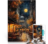 Puzzles 1000 pièces pour Adultes Les Rues de Paris la Nuit Fait de Papier，pour Les 14 Ans et Plus Staycation Tuer Le Temps Cadeau pour Les Anniversaires。Taille：26x38cm/10.24x14.96pouce