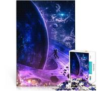 Puzzles 1000 pièces pour Adultes l'espace lointain Compétition de Vitesse Manuelle Décoration Murale, Cadeaux Uniques pour Anniversaire et Noël 38x26cm
