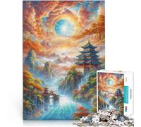 Puzzles 1000 pièces pour Adultes Lever de Soleil sur la Chine Ancienne défi éducatif Car C'est Un pour Toute la Famille 75x50cm