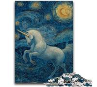 Puzzles 1000 pièces pour Adultes Licorne mystérieuse Jeu Stimulant et Jeu Familial avec pièces entièrement emboîtables de Formes aléatoires 50x75cm