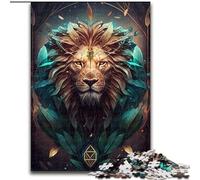 Puzzles 1000 pièces pour Adultes Lion Créatures mythiques Puzzles en Carton pour Adultes Taille 26x38cm Défi cérébral, Cadeau Parfait pour Les Adolescents et décoration intérieure