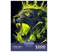 Puzzles 1000 Pièces pour Adultes Lion King Digital Art Puzzles pour Adultes, Jouet, Décoration Murale, Amusant Et Humoristique, Idéal pour Stimuler Le Cerveau 70x50cm/1000pcs