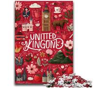 Puzzles 1000 pièces pour Adultes, Londres, Jeu Stimulant, idéal comme Cadeau pour Toute la Famille, 50x75cm