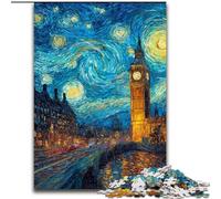 Puzzles 1000 pièces pour Adultes Londres sous Le Ciel Nocturne, pour 14 Ans et Plus, pour s'amuser en Famille et Jouer en soirée, Collection d'artistes, Beaux-Arts 50x75cm