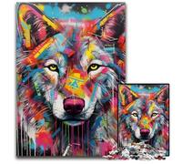 Puzzles 1000 pièces pour Adultes Loup Impossible Puzzles pour Adultes DIY Décoration d'intérieur Cadeau, Jeu de réflexion 26x38cm / 10,23x14,96 Pouces