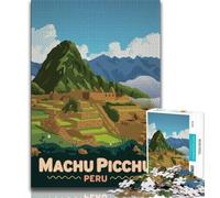 Puzzles 1000 pièces pour Adultes Machu Picchu, Aidez Le Cerveau à exercer des Jouets addictifs pour cultiver la Patience, décoration Parfaite (38x26cm)